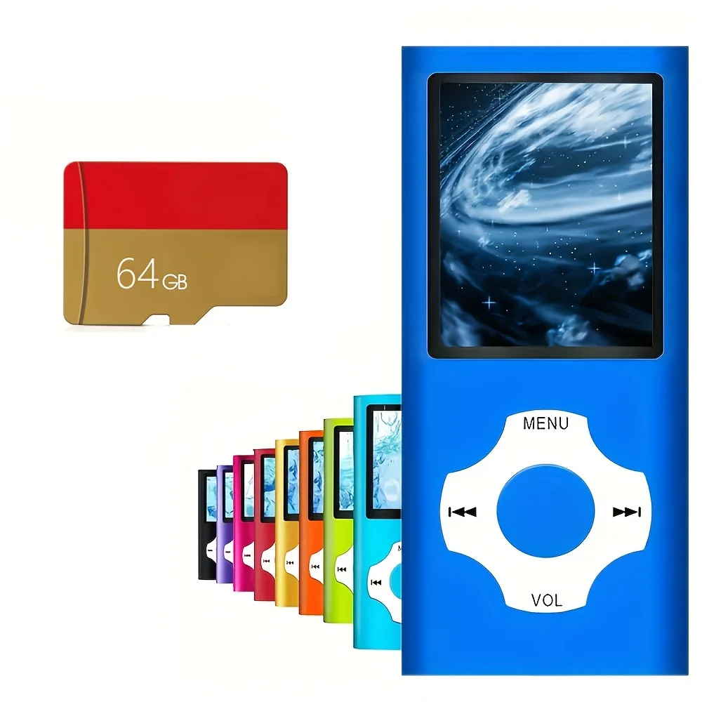 64GB MP3 MP4 Player FM Radio Portable HiFi stereo ebook Learning Walkman Pocket Audio Multi-language Setting