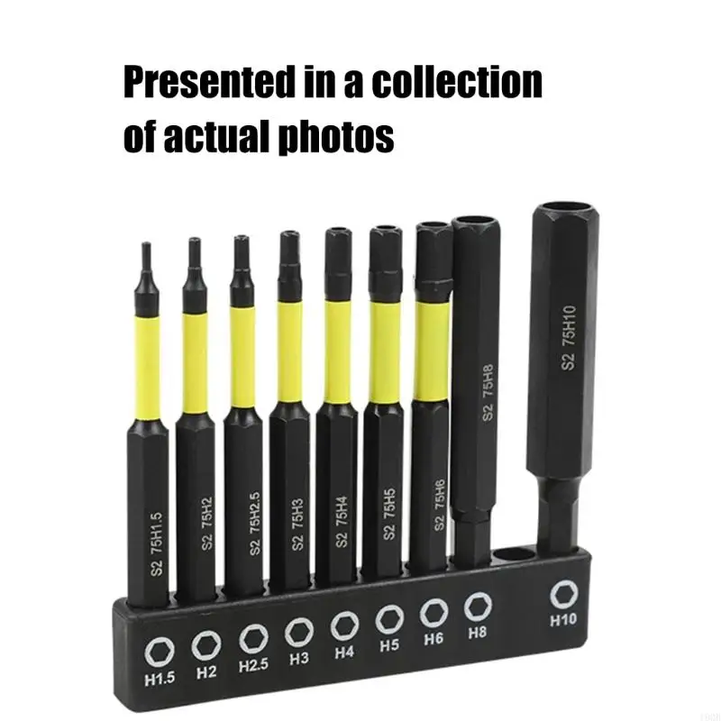 9pcs Head Allen Wring Bohrbit 1/4 Shank Screwdriver Bit