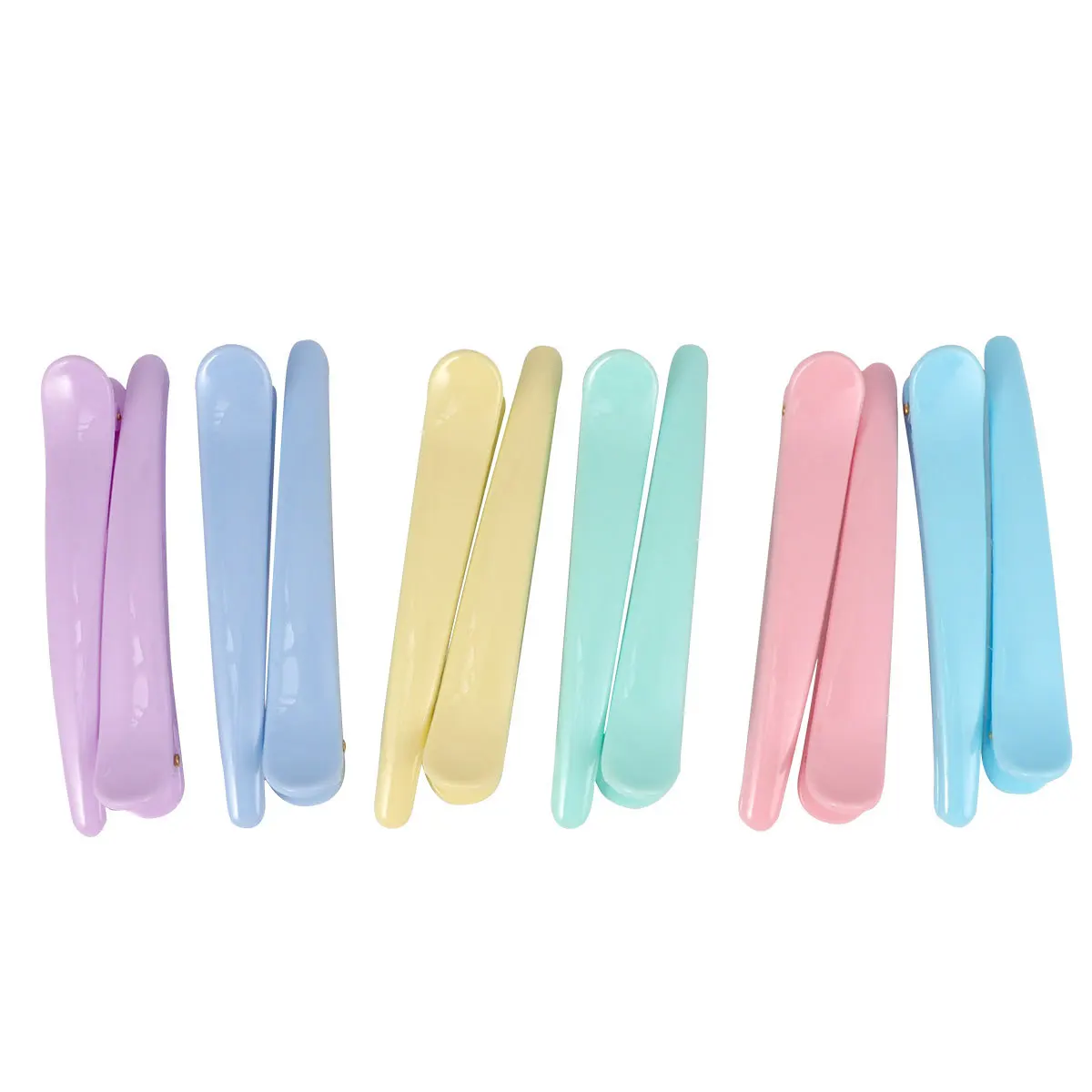 

12Pcs Colorful Duckbill Clip Hairdressing Clips Lightweight Sturdy Hair Styling Clips Partition Clamp for Salon Home Barber