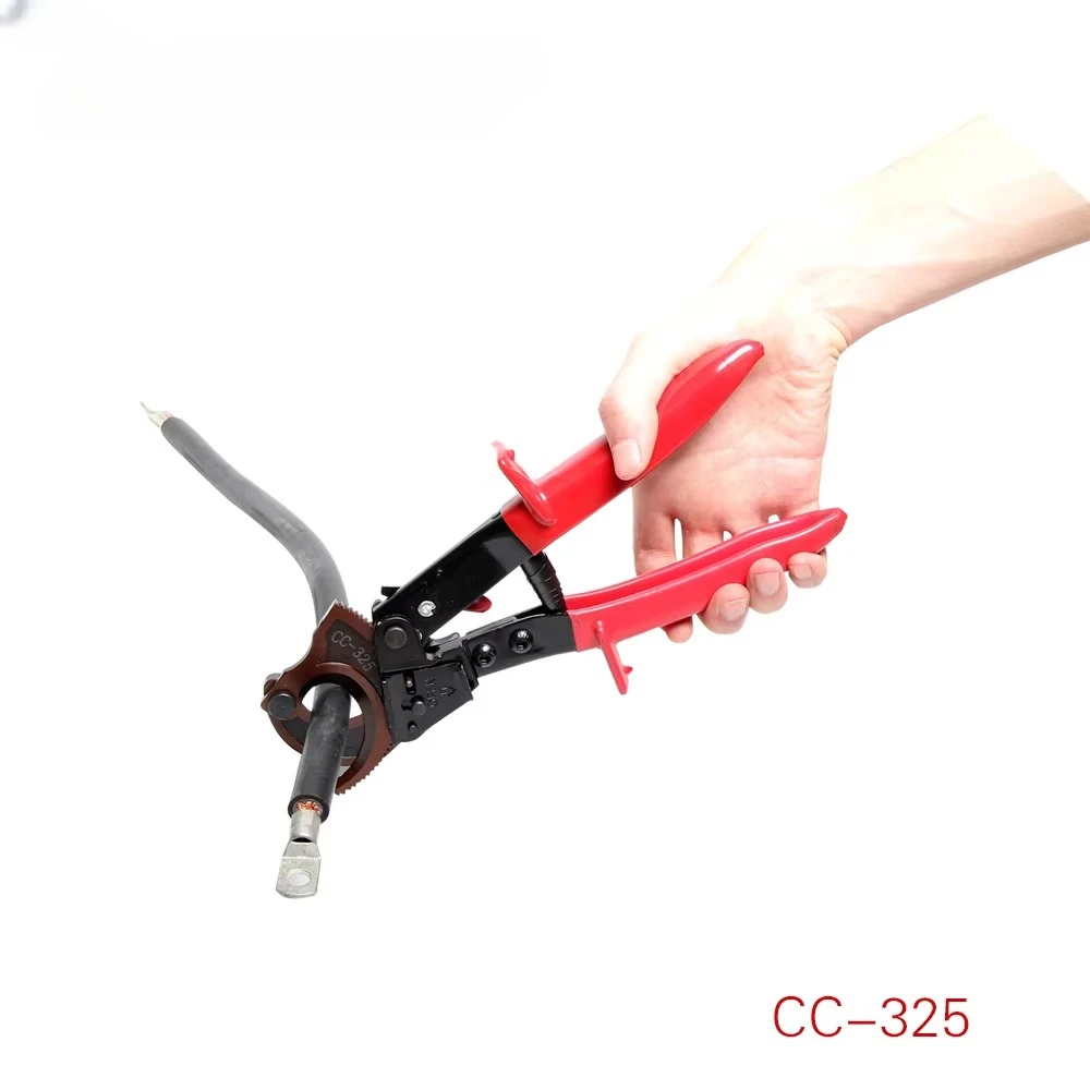 TOP 1 Hot Sale CC-325 Small Cable Cutter 300mm2 Ratchet Cable Scissors Electricians Wire Cutter Wire Cable Cutter