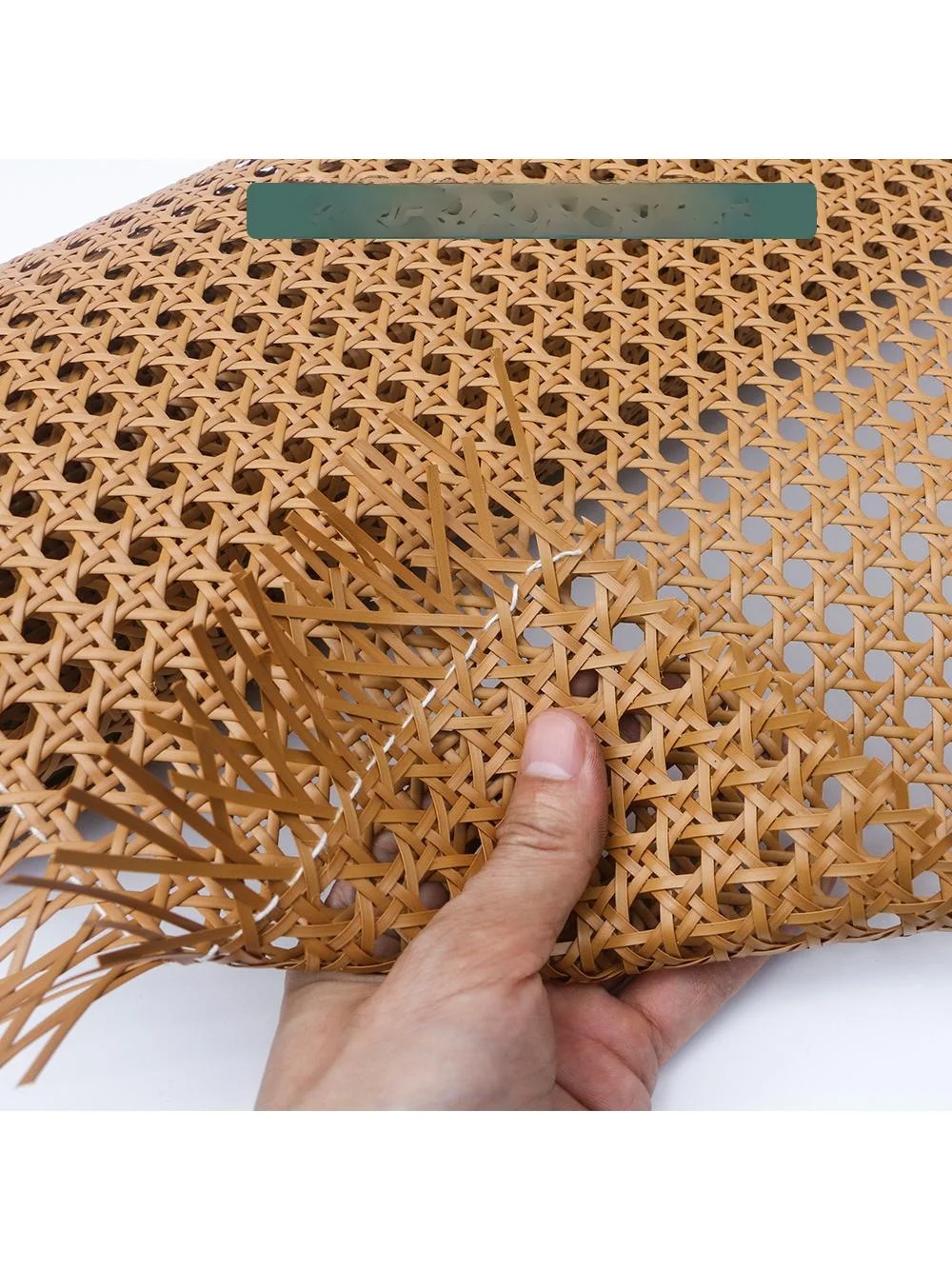 

Sturdy Coffee Colored Six Eight Hole Wicker Weaving Material Net for Furniture DIY Sewing Accessories Home Fabric