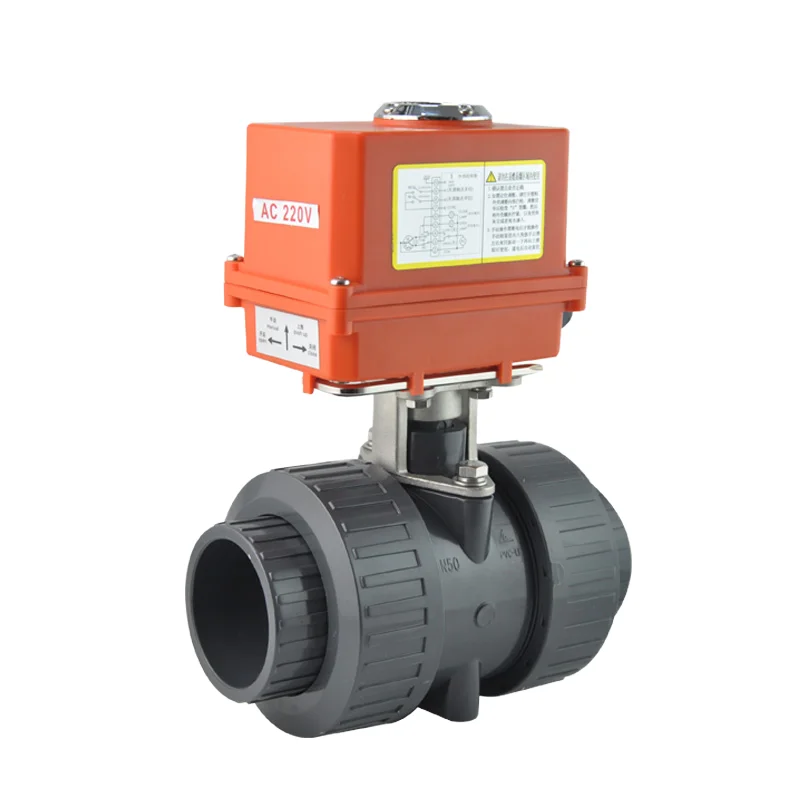 PVC/UPVC Proportional Electric Ball Valve OEM Customizable