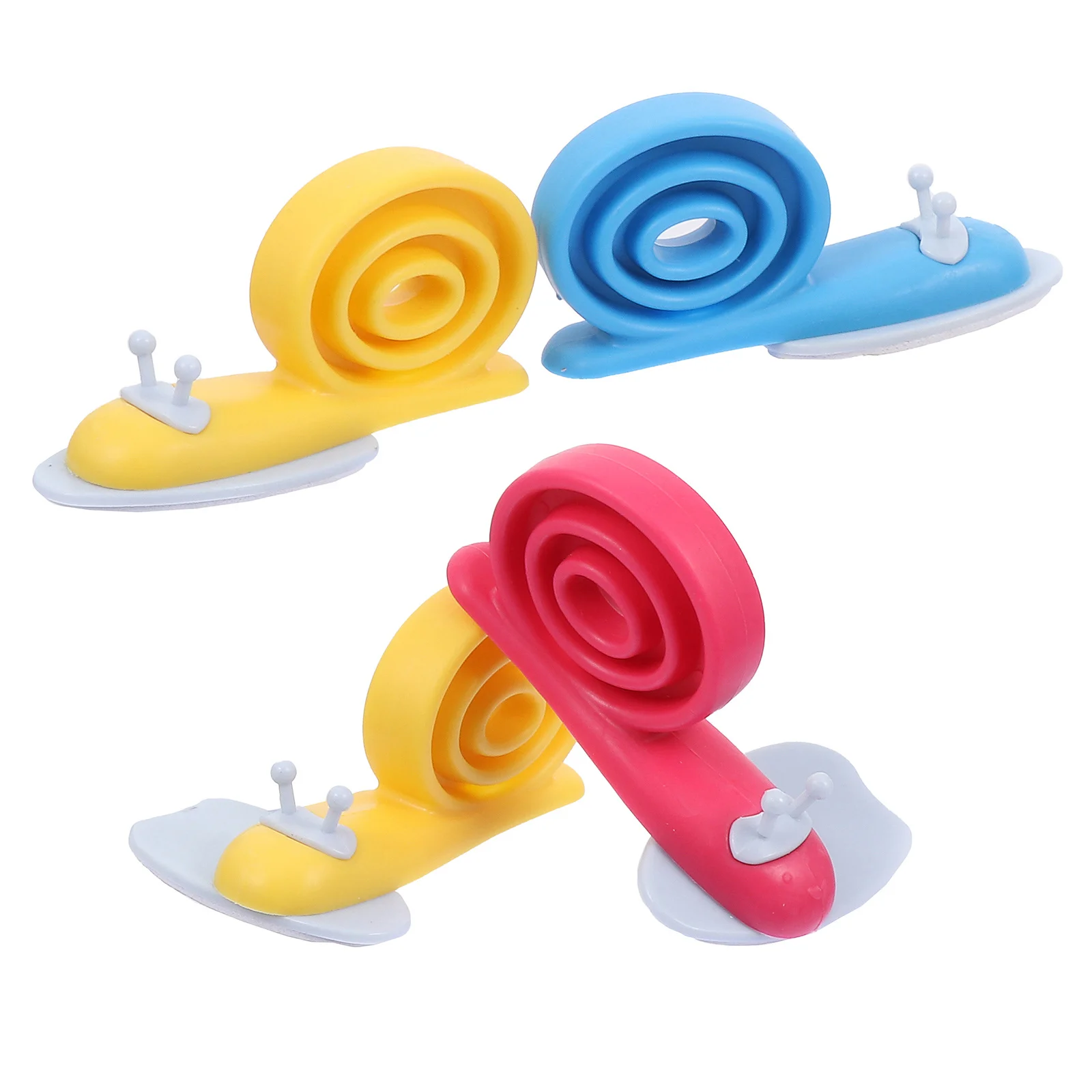 

4Pcs Safety Door Stop Lovely Snail Door Wedge Plastic Non-Slip Floor Stopper Safe Doorstop for Home Office Decoration