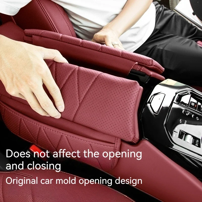 For BMW 5 Series i5 G60 2024 Car Armrest Box Cover Cushion PU Leather Center Console Armrest Protector Pad Car Interior Accessor