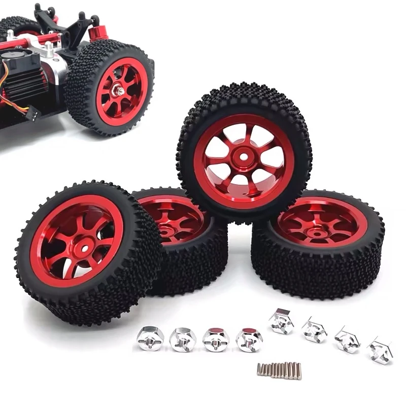

Metal Wheels Tires For WLtoys 1/18 A949 A959 A969 K929 1/14 144001 144010 1/12 124009 124016 RC Car Upgrade Parts
