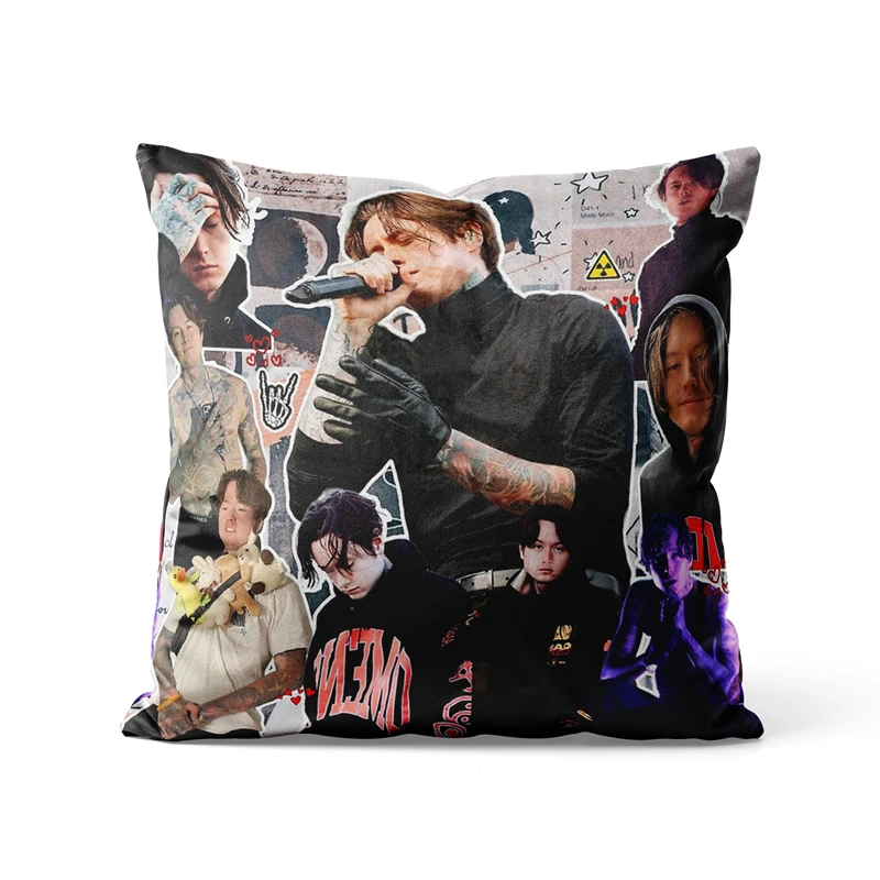 Gaslight Gatekeep Girlboss Noah Sebastian Photo Collage Throw Pillow Covers Cushion Cases Pillowcases for Sofa 45cm x 45cm