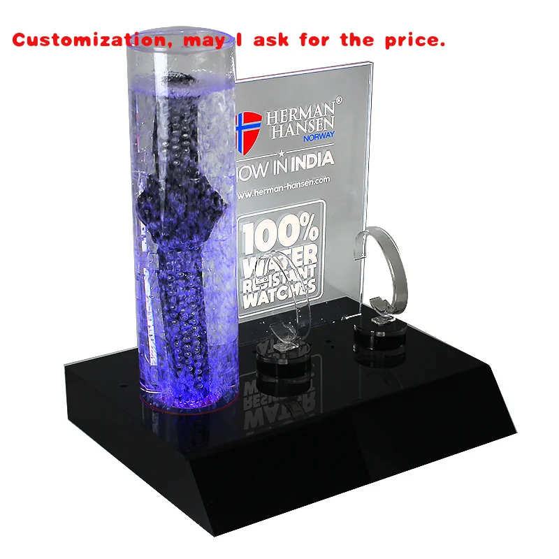 

custom.2023 New Arrival Acrylic Watch Display Stand With LED Light