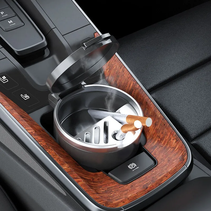 

Compact Car Ashtray with Lid Odor Resistant Cigarettes holders Vehicle Cupholder Ashtray ABS for Car Cup holders
