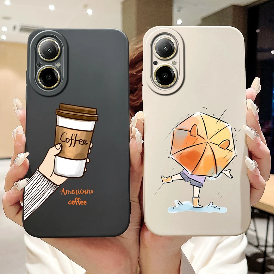 For Realme C67 4G Case RMX3890 Fashion Candy Painted Cover Soft Silicone Phone Case For Realme C67 C 67 RealmeC67 4G Fundas Capa