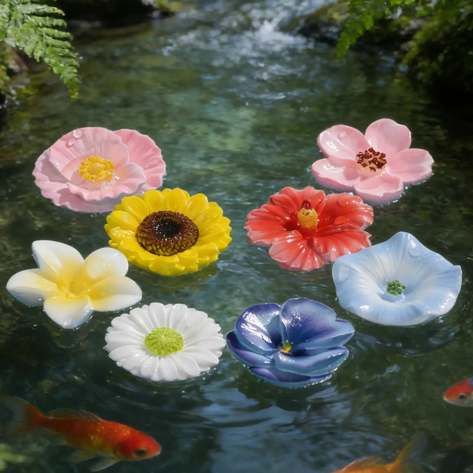 8 Stück schwimmende Bienen-Wasserschalen, ästhetische, wetterfeste Blumen-Bienen-Wasserstation, Vogelfutterstation für den Außenbereich, für Garten, Terrasse, Landschaftsgestaltung