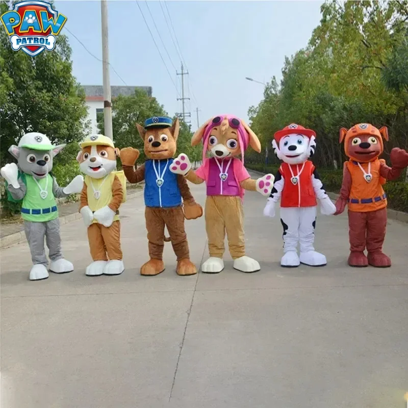 New Paw Patrol Cosplay Cartoon Costume Mascot Set Adult Clothing Commercial Activity Advertising Activity Halloween Costumes