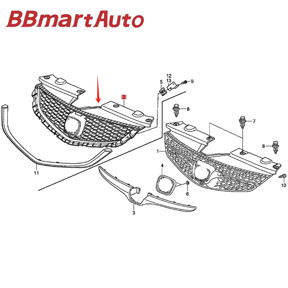 

71121-SEN-H20 BBmartAuto Запчасти 1 шт. Передняя решетка для Honda City GD8 2008 Автомобильные аксессуары