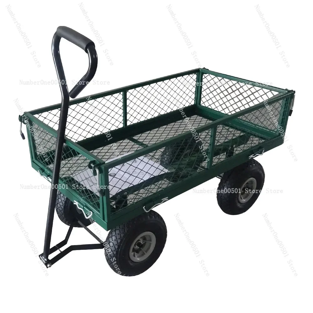 Garden Cart Folding Utilities Wagon with Heavy Duty Garden Cart 500 lbs 900 lbs 1200 lbs capacity