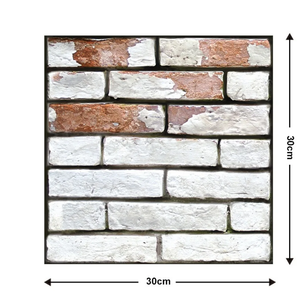 Foam 3D Wall Panels 30x30cm 10pcs Self-Adhesive for Wainscoting Living Room Bedroom Wall Renovation DIY Project