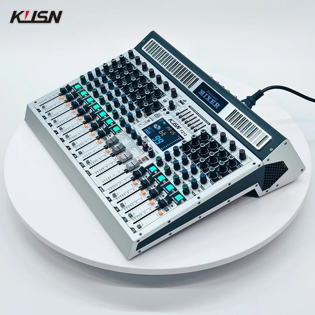 12 Channel Mixer Audio Professional Digitale Mixing Console 99 DSP Mini Sound Mixer Console with Bluetooth MP3 USB
