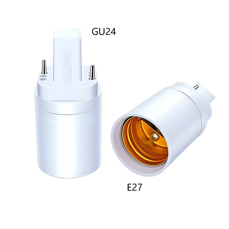 G24 to E27 Adapter for CFL to LED Retrofit – Extended Socket, 60W Max, Heat Resistant 100°C
