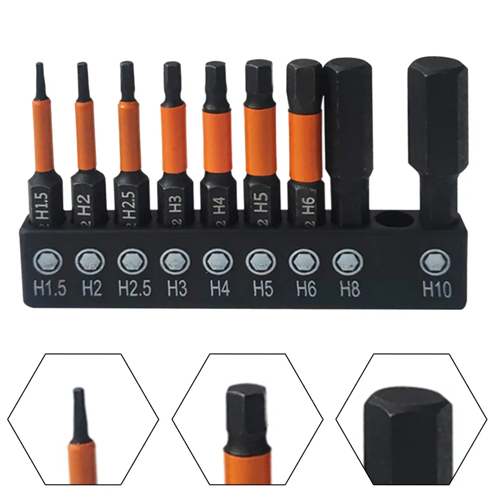Hex Cabeça Chave de Fenda Bit Mudança Rápida Motorista de Impacto Chave de Fenda Magnética Brocas H1.5h2.0 H2.5 h3 h4 h5 h6 h8 H10 Pcs