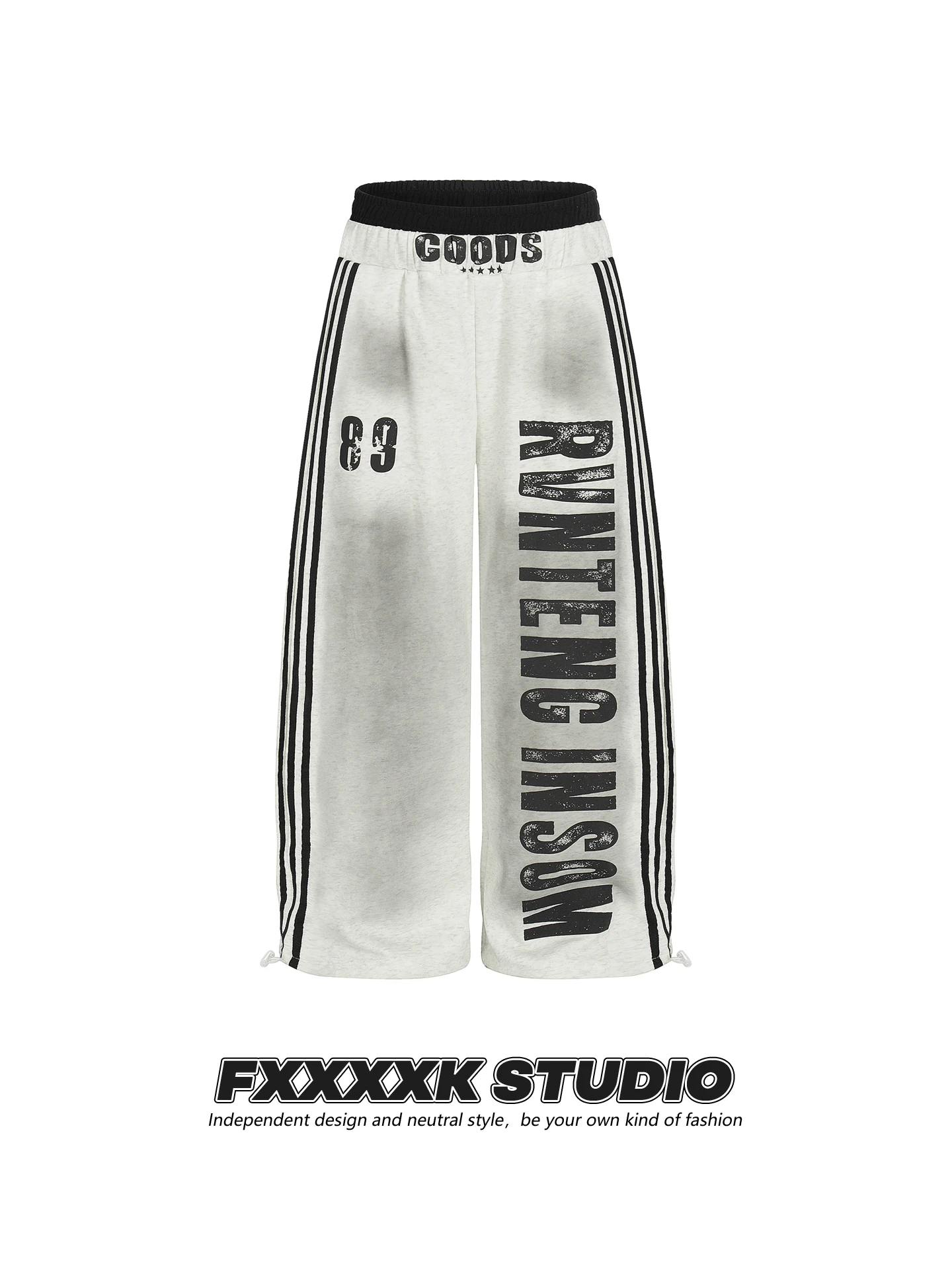 

FXK Original American Streetwear High Street Double Waist Loose Wide Leg Casual Pants Dance Dirtied Sle Casual Trousers