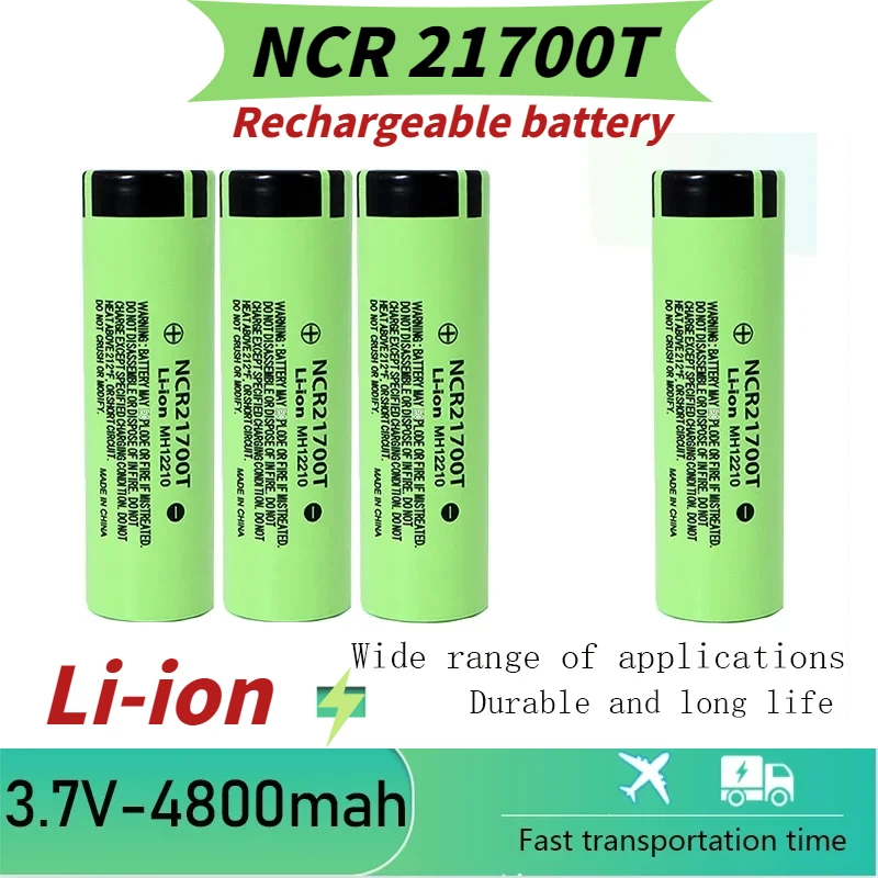 

Original 21700 Battery 4800mAh NCR21700 48T 3.7v Lithium Rechargeable Batteries High Capacity for Flashlight Toys HD Cell