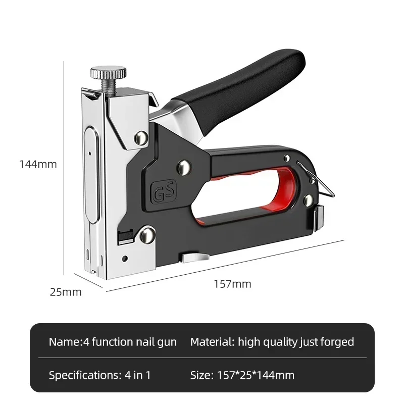 4 In 1 Nail Gun DIY Furniture Construction Stapler Upholstery Staple Gun With 3000 Staples Home Decor Carpentry Tools