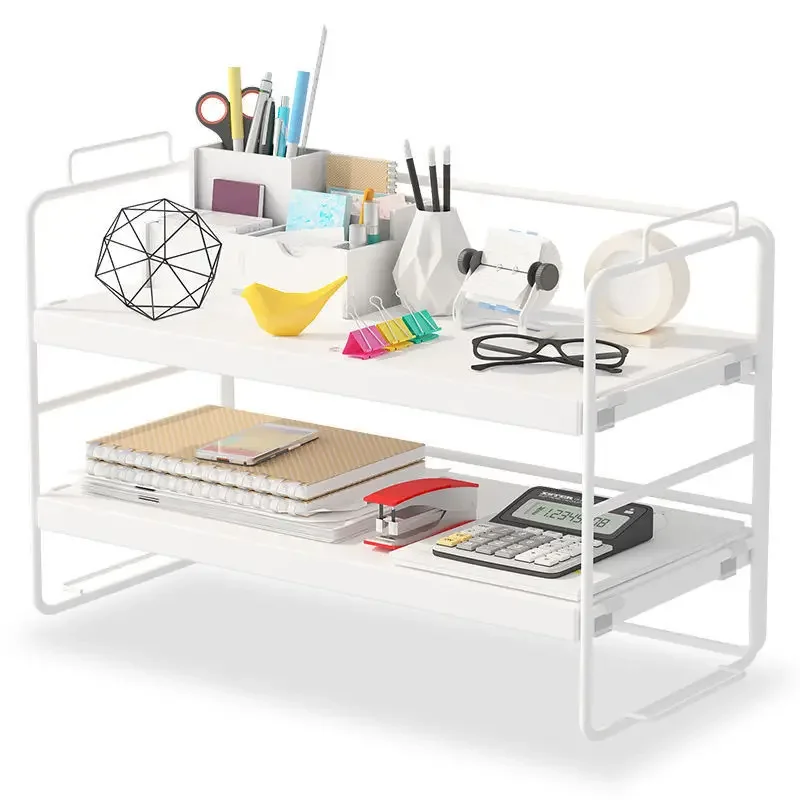 

Multi-layer Desktop Bookshelf Desk Desk Organizer Bookcase Storage Rack Stationery Magazine Storage Holder Office Sorting Shelf