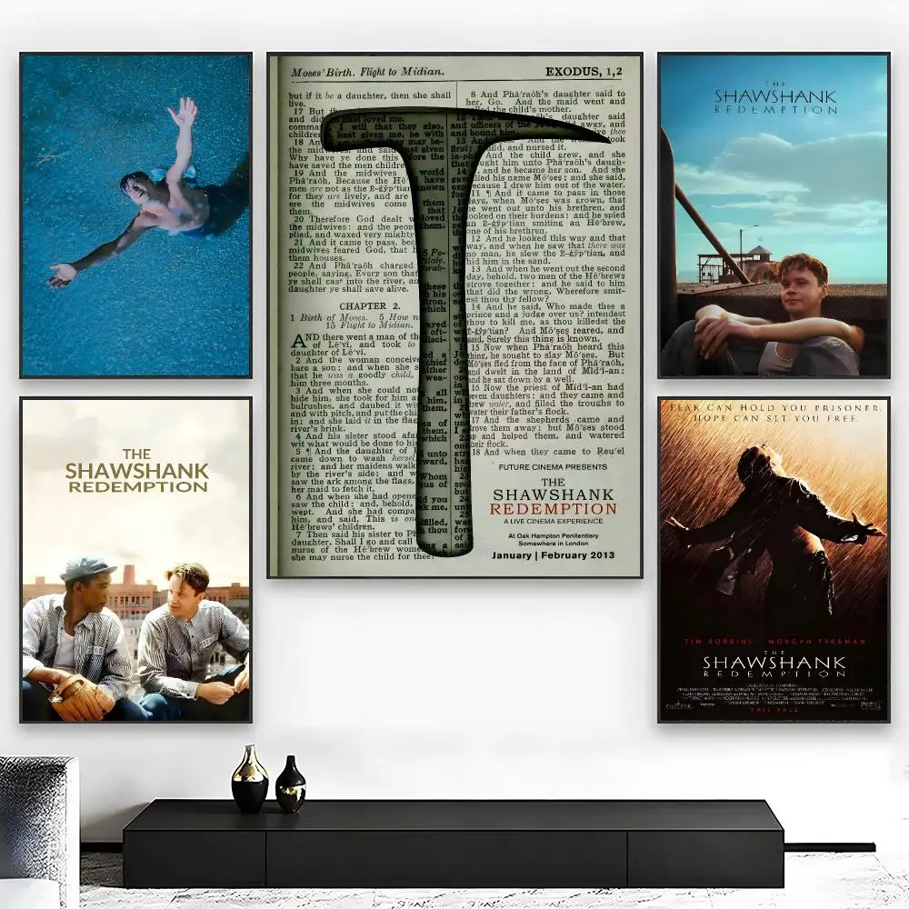 Classic Movie The S-Shawshank R-Redemption Poster Wall art print art suitable for living room bedroom bar parlor home decor gift