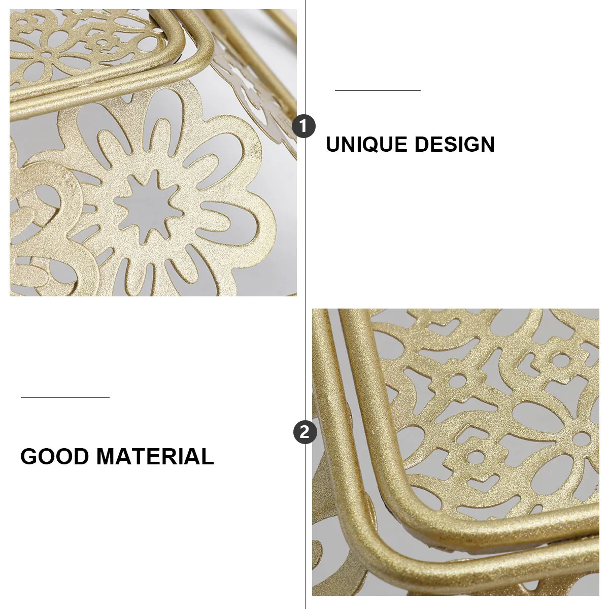 

Golden Metal Fruit Basket with Stand Rust-Resistant Iron Storage Tray Kitchen Countertop Home Decoration Washable Reusable Wire