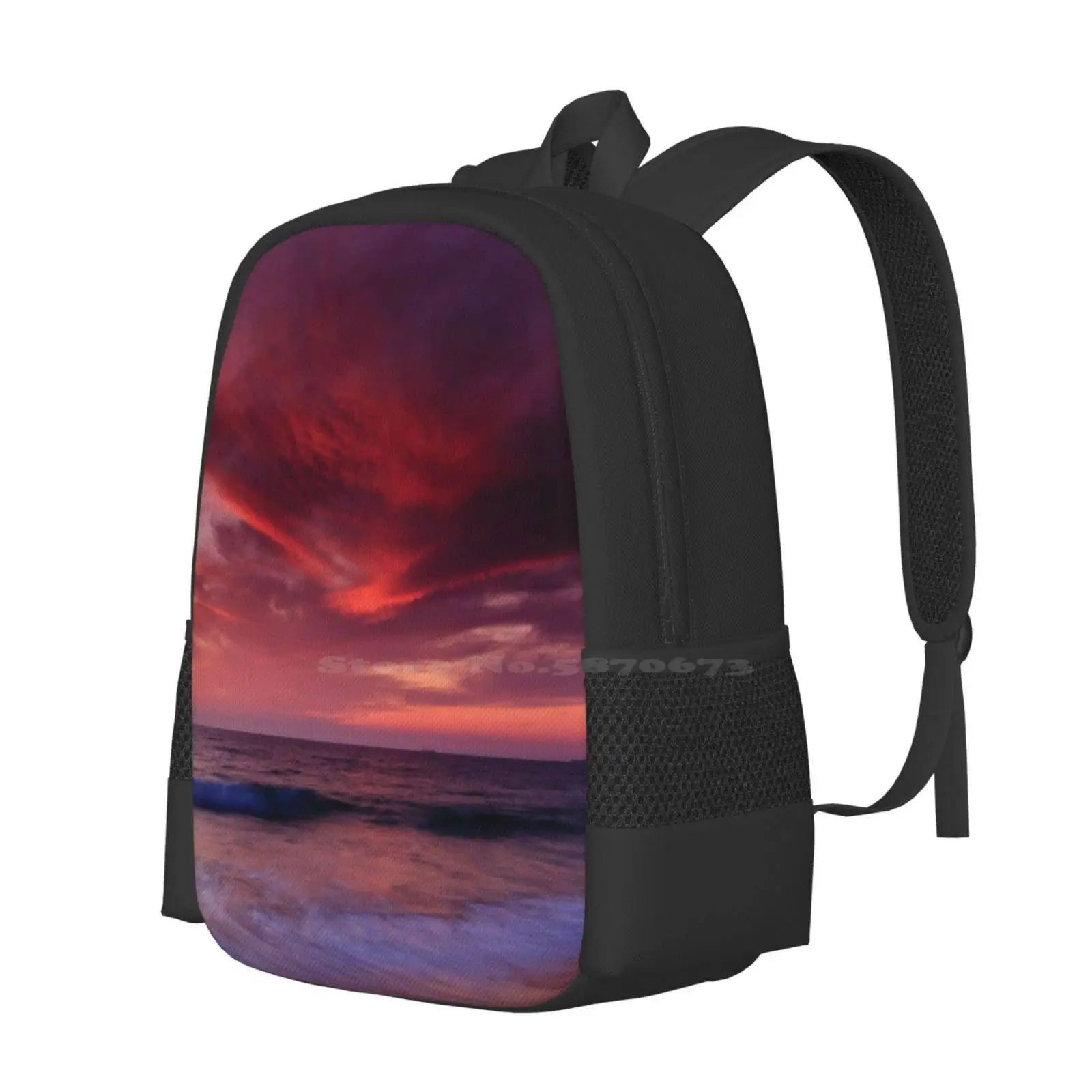 Phoenix Flying Bag Backpack For Men Women Girls Teenage Sunset Sunrise Dusk Dawn Indian Ocean Bunbury Western Australia Weather