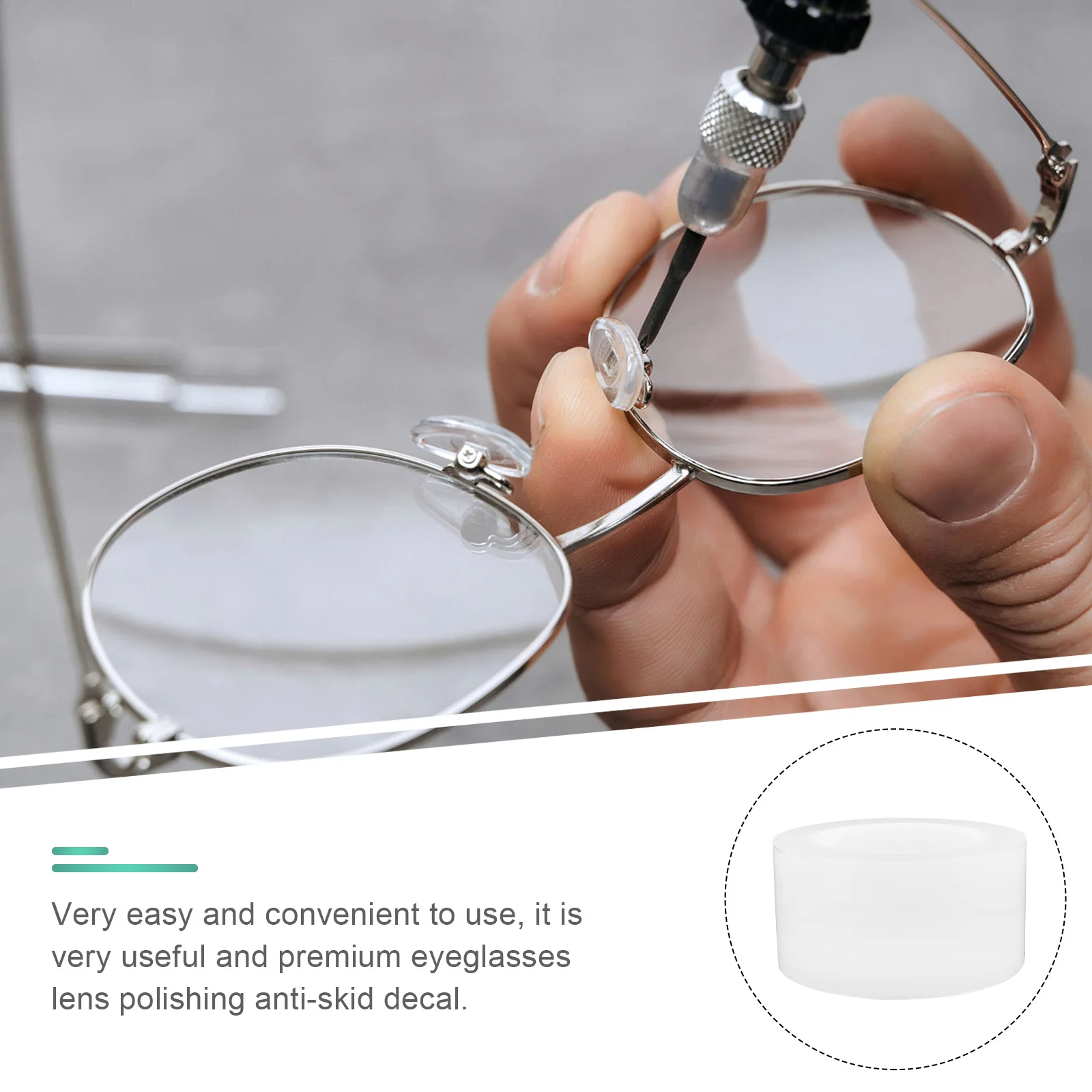 

Eyeglasses Polishing Protective Decal Lightweight Transparent Non-Skid Film Glasses Lens Polish Protective Sticker Anti-Slip
