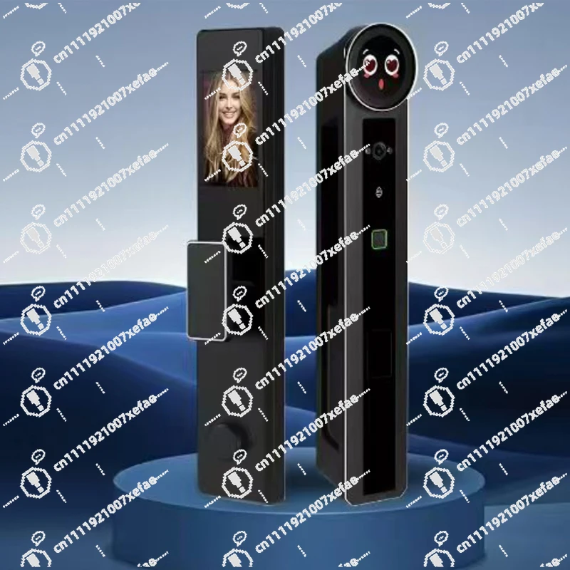 WiFi 3d facial recognition fingerprint digital keyboard smart lock with video intercom