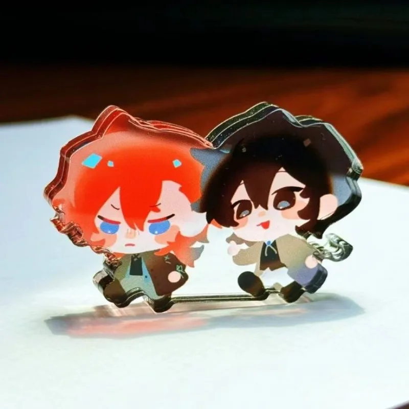 Dazai Osamu Nakahara Chuuya Figures Stand Model Bungo Stray Dogs Acrylic Plate Desk Decor Standing Kids Friends Gifts Ornament