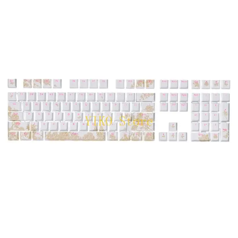 

K32C Уникальные колпачки для клавиш из ПБТ с 135 клавишами. Сублимационные колпачки для клавиш, настраиваемые с нелегким для с