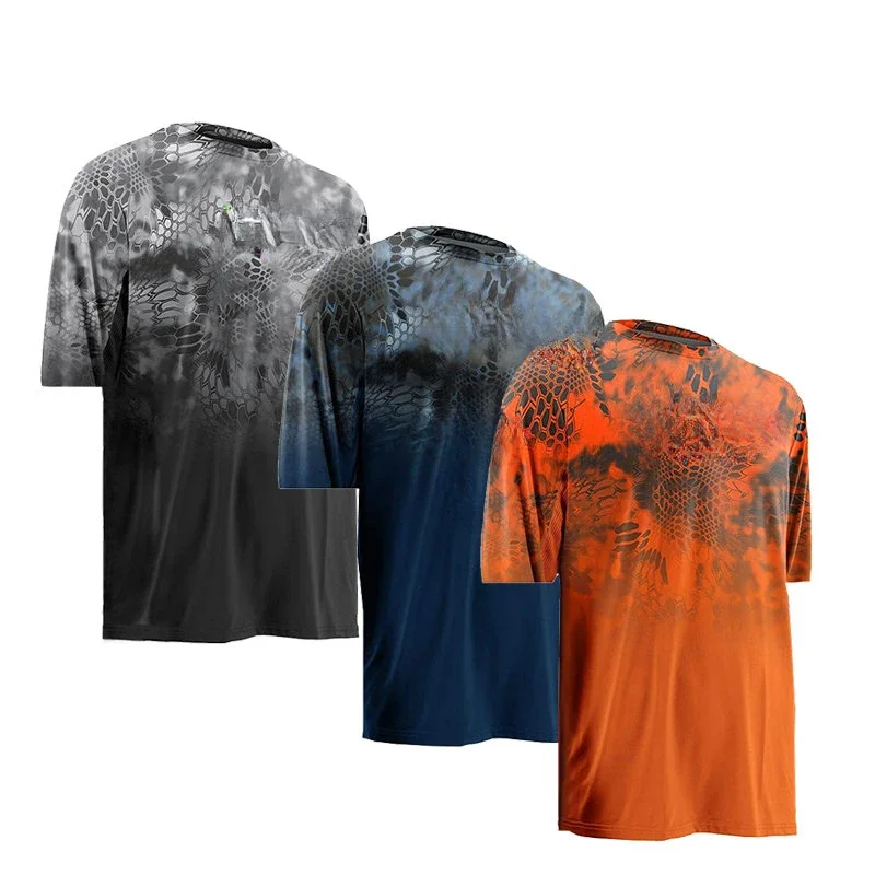 Fishing Shirts Men Summer Outdoor Short Sleeve Fishing Jerseys Fish Apparel Protection Breathable Angling Clothing