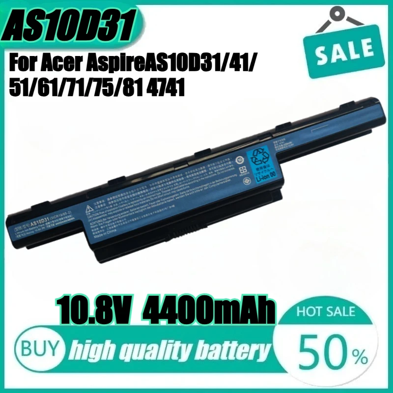 AS10D31 Laptop Battery for acer Aspire 5741 4750G 4752G 5560G 5742G 4741G 4755G 4741 5750G AS10D31 AS10D41 AS10D51 4743G 4738G