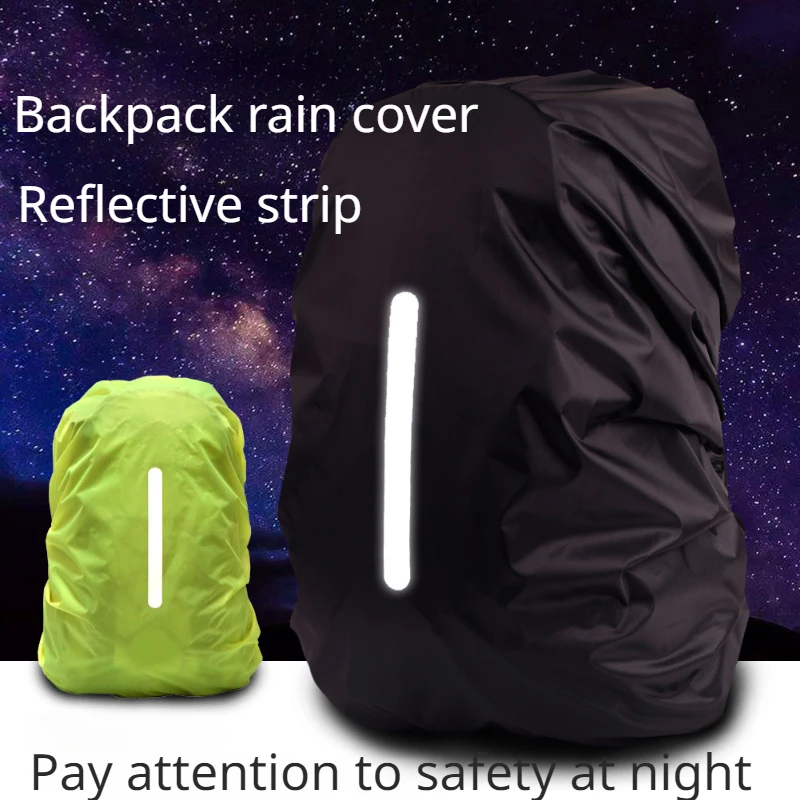 30-40L Reflective Waterproof Backpack Rain Cover Outdoor Sports Night Hiking Safety Camping Mountaineering Dustproof Rain Cover