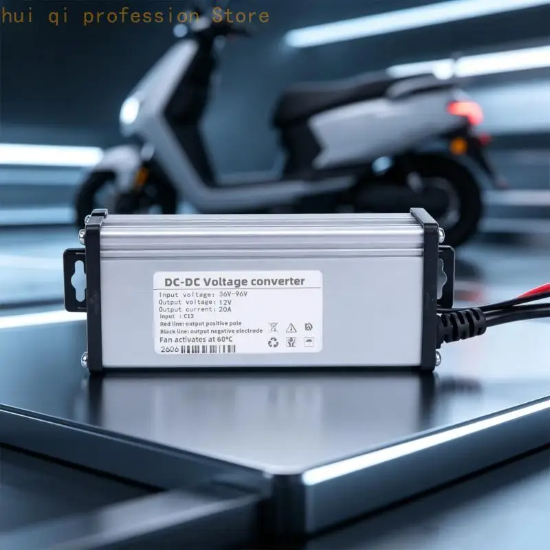 3-poliges Eingangsnetzteil für die Verkabelung von Elektrorollern und Motorrädern, 36 V bis 96 V Eingang, 12 V 20 A Ausgang – Detail 3