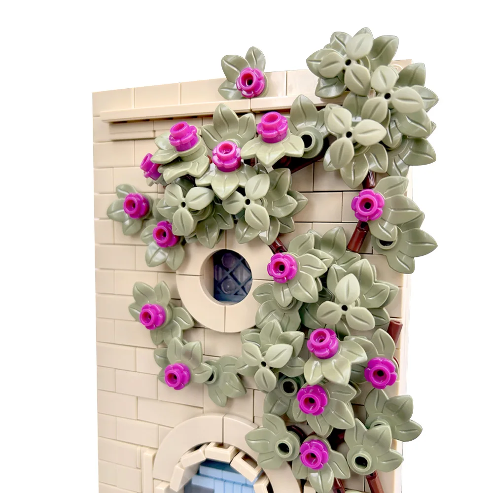 

MOC-233935 Blue Door in Mdina Malta Building Blocks Flower Decorations at Popular Tourist Photo Spots Toy Adult For Kid Gift