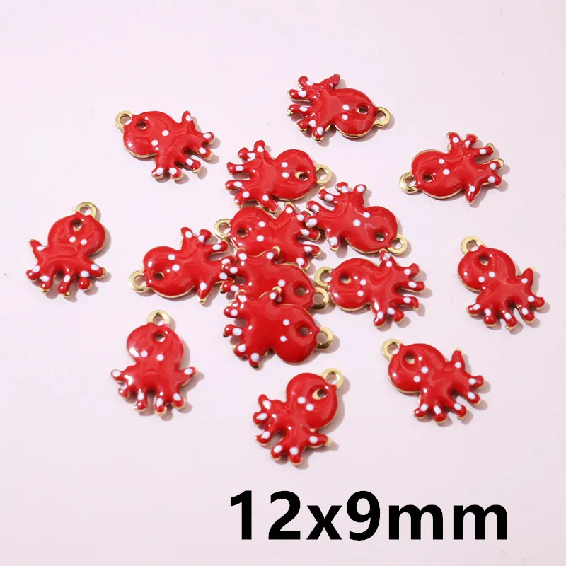 20pcs Stainless Steel Enamel Flower Star Octopus Charms Pendant DIY Jewelry Making Accessories for Necklace Earring Bracelet view 5