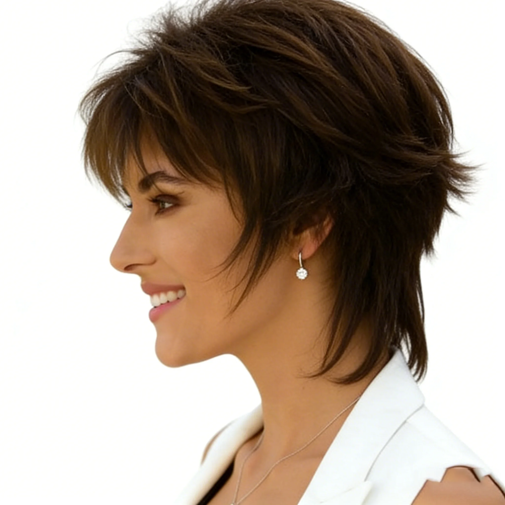 

Женский модный короткий парик, европейский и американский стиль, короткие прямые волосы, натуральный синтетический парик