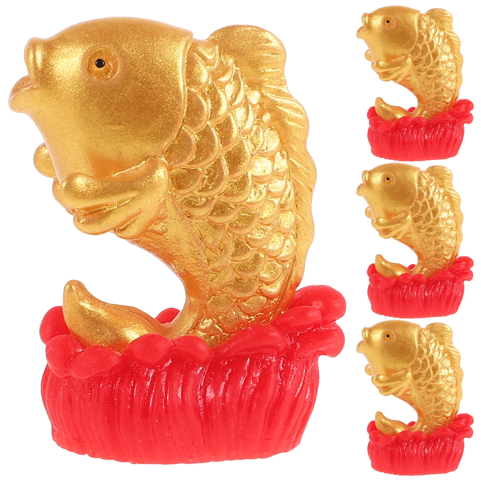 

4 Pcs Decorate Wealth Decoration Ornaments Decorative Resin Diy Terrarium Crafts