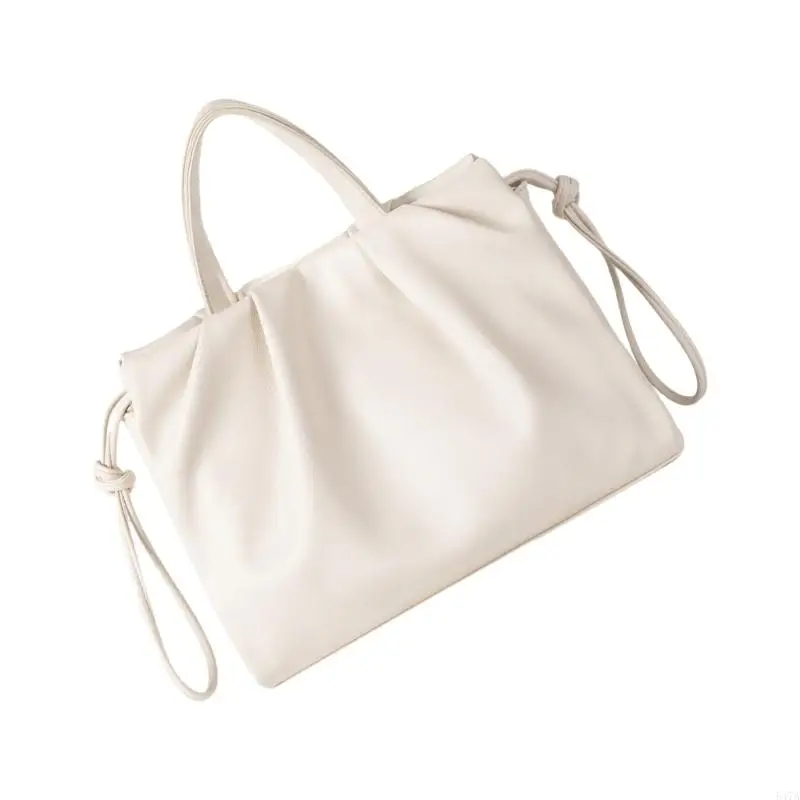

Women Top Handle Bag Shoulder Bag Pleated Commuting Bag PU Leather Crossbody Bag 547A