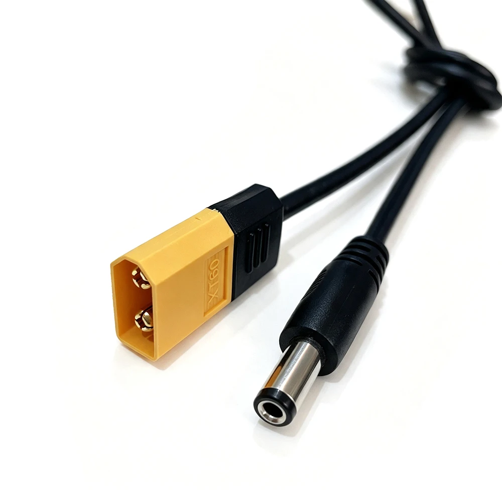 1Pcs Ultra-soft XT60 Male Plug to DC 5525/DC5521 Male Power Cable Adapter Connector For TS101/T12 Pine Electric Soldering Iron