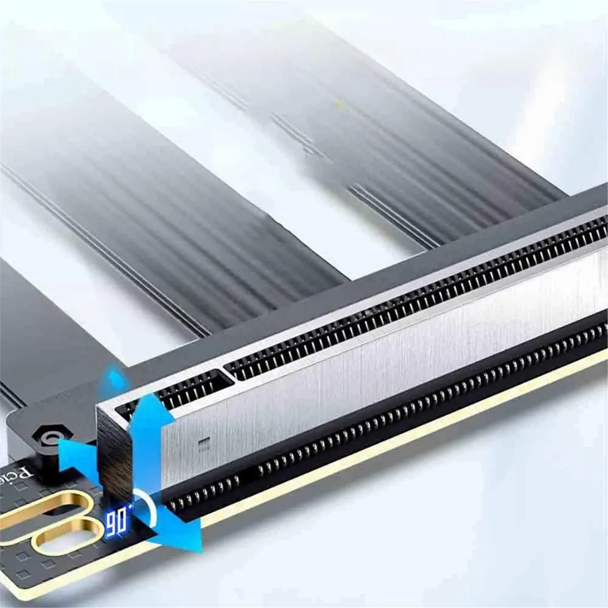 cable-riser-pcie-50-x16-pour-la-grande-vente-618-compatible-avec-les-gpu-pcie-50-extension-gpu-a-angle-de-90-degres-pour-rtx-5090-25-cm