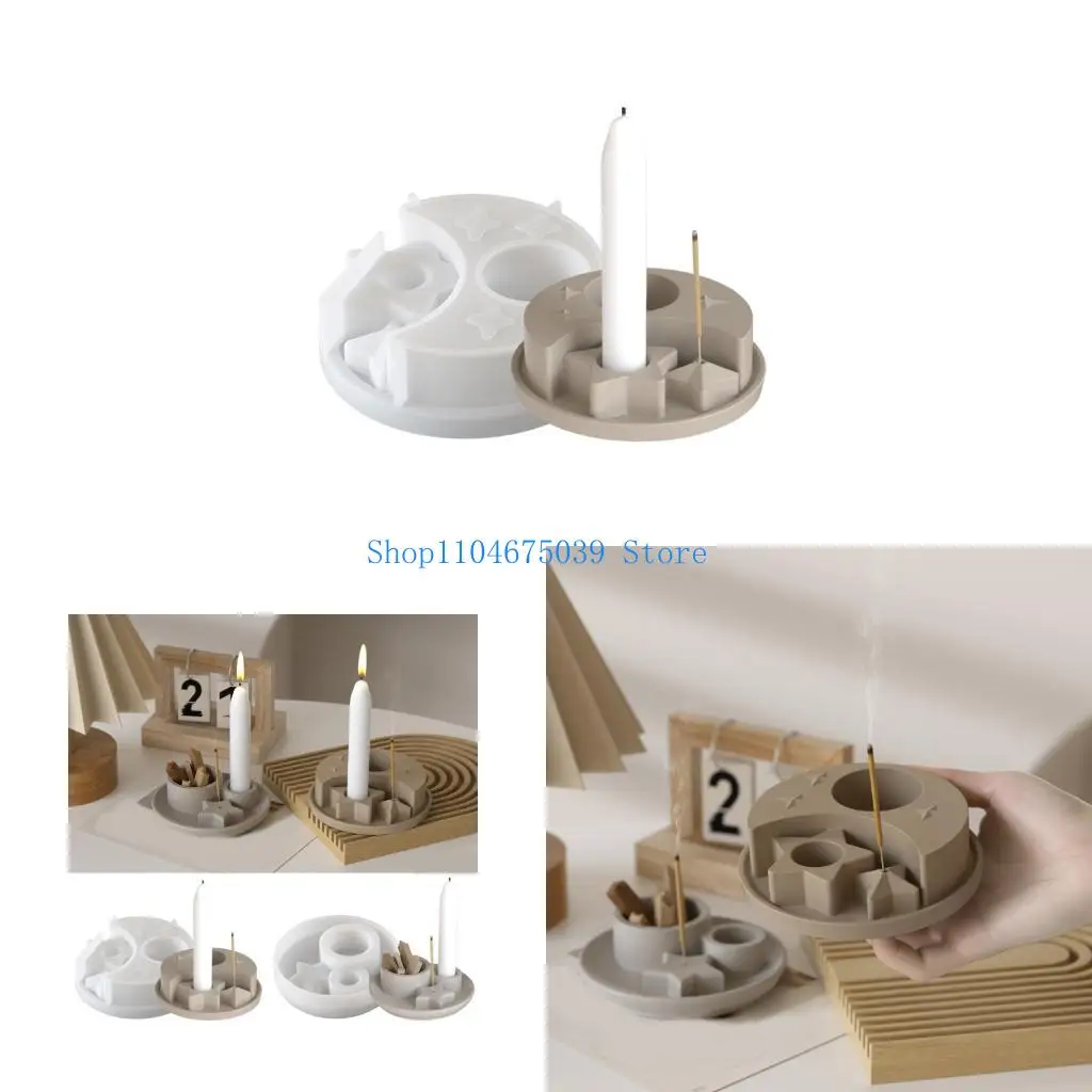 

5asd Flexible Silicone Mould for Crafting Bases and Incenses Holders