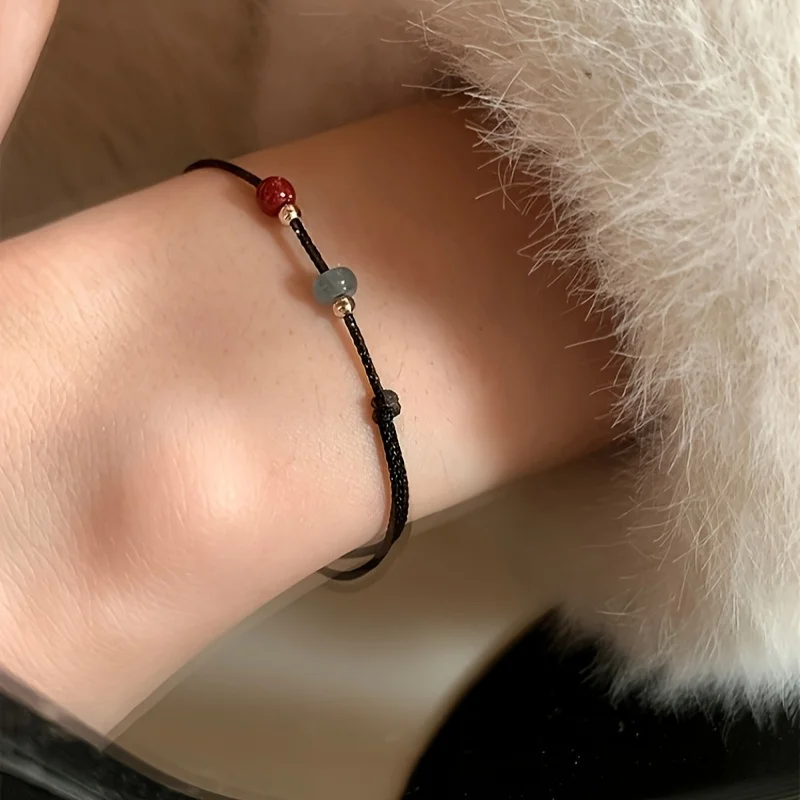 Glücksbringer Kleine Silberfarbene Fisch-Armbänder für Damen und Herren Handgefertigte Transportperlen Paar-Armbänder Amulett-Schmuck Geschenk – Detail 11