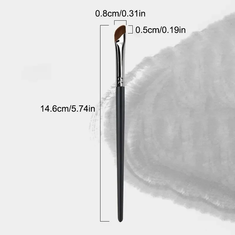 Lidschattenpinsel, ultradünn, Sichel, diagonal, Make-up, horizontale Seidenraupen-Augenbraue