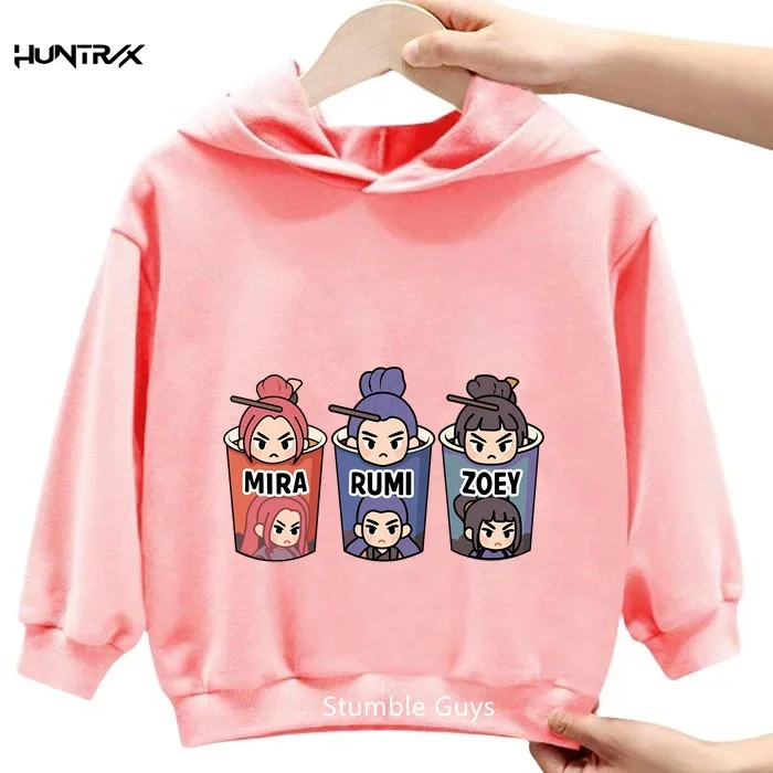

2025 Kpop Style Unisex Hooded Sweatshirt With Cute Cartoon Anime Prints, 3-14Y Casual Fashion For Daily Look​