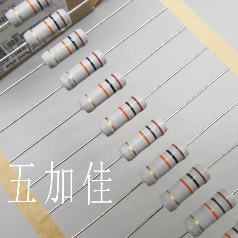 10-100pcs 3W 10K RSF3WMJT-73-10K 5% imported original color ring metal oxide film resistor