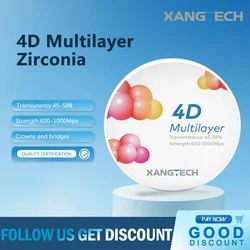 XANGTECH 4D Multilayer Zirconia Blocks Dental Cad Cam Zirconium Discs Materials 98mm Open System