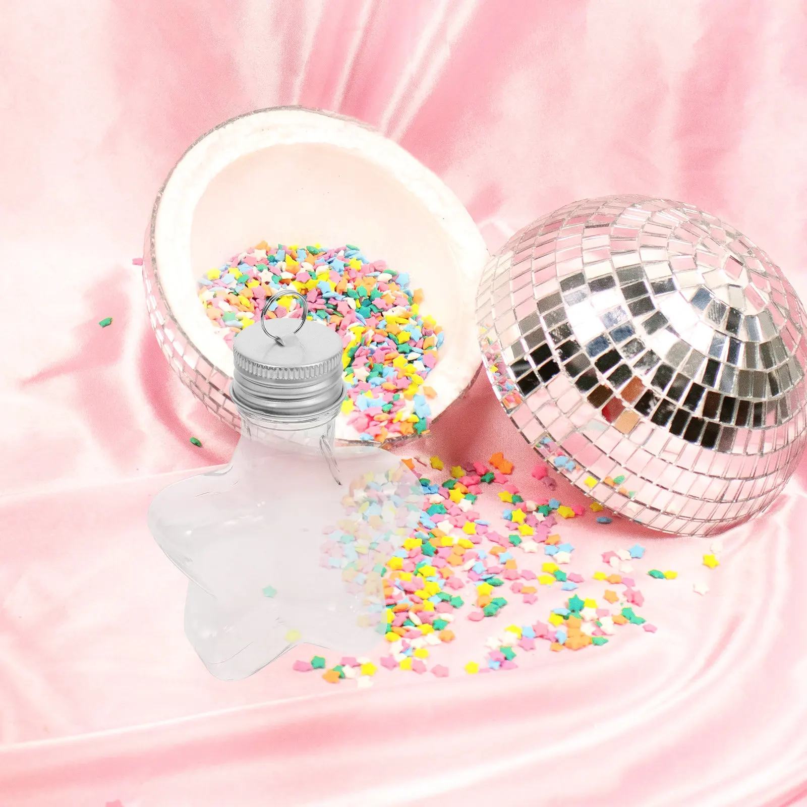10Pcs Clear Plastic Decoration Bottles Candy Storage Holder Xmas Tree Candy Container Portable Leakproof Bottles for Party Favor